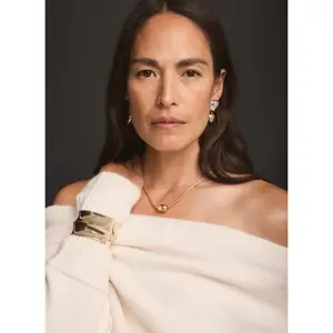 Mint Velvet Gold Tone Statement Cuff Bracelet